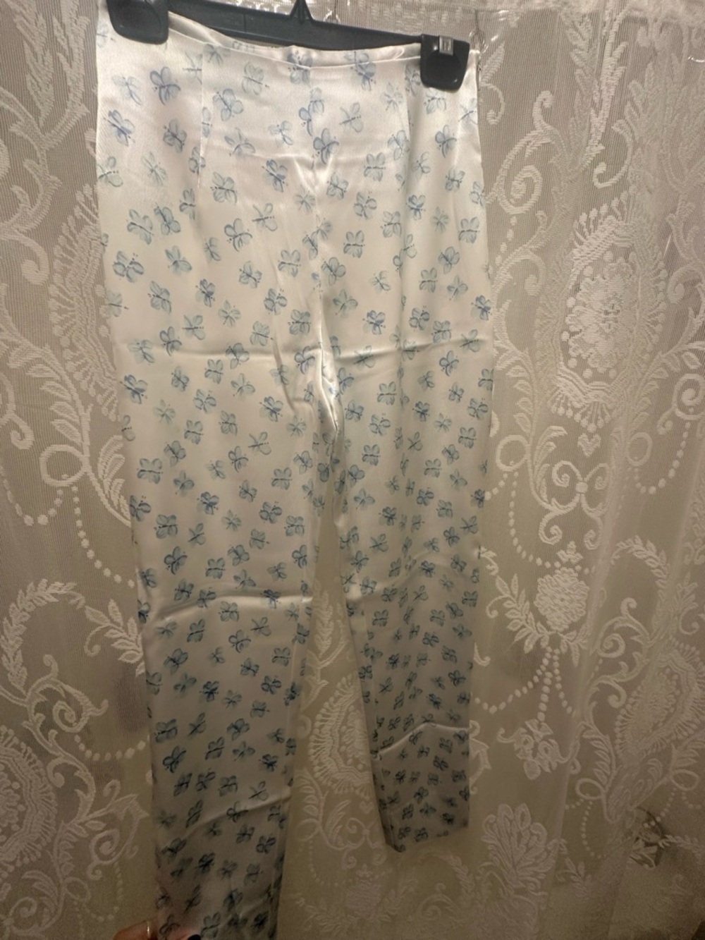 Heavy Manners ‘He Calls Me Butterfly’ Satin Silk Pants - Picture 4 of 9
